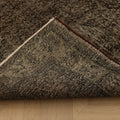 Vintage Isparta Turkish Area Rug 5x8 ft — Gray Overdyed (No. 39543)