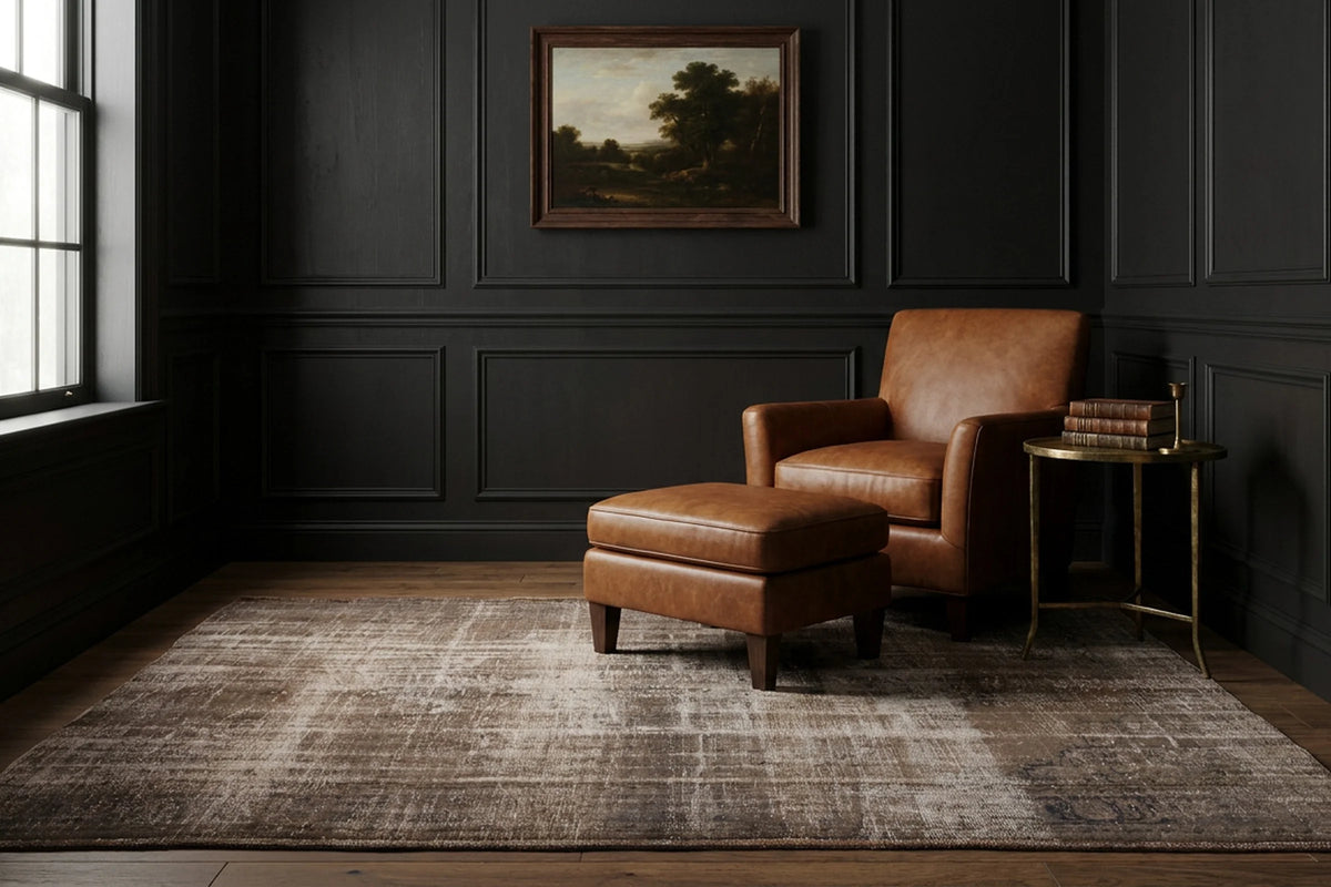 Turkish Area Rug in a styled room