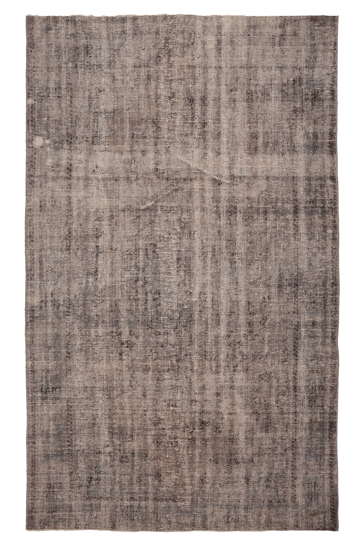 Vintage Manisa Turkish Area Rug 5x9 ft — Gray & Brown minimalist