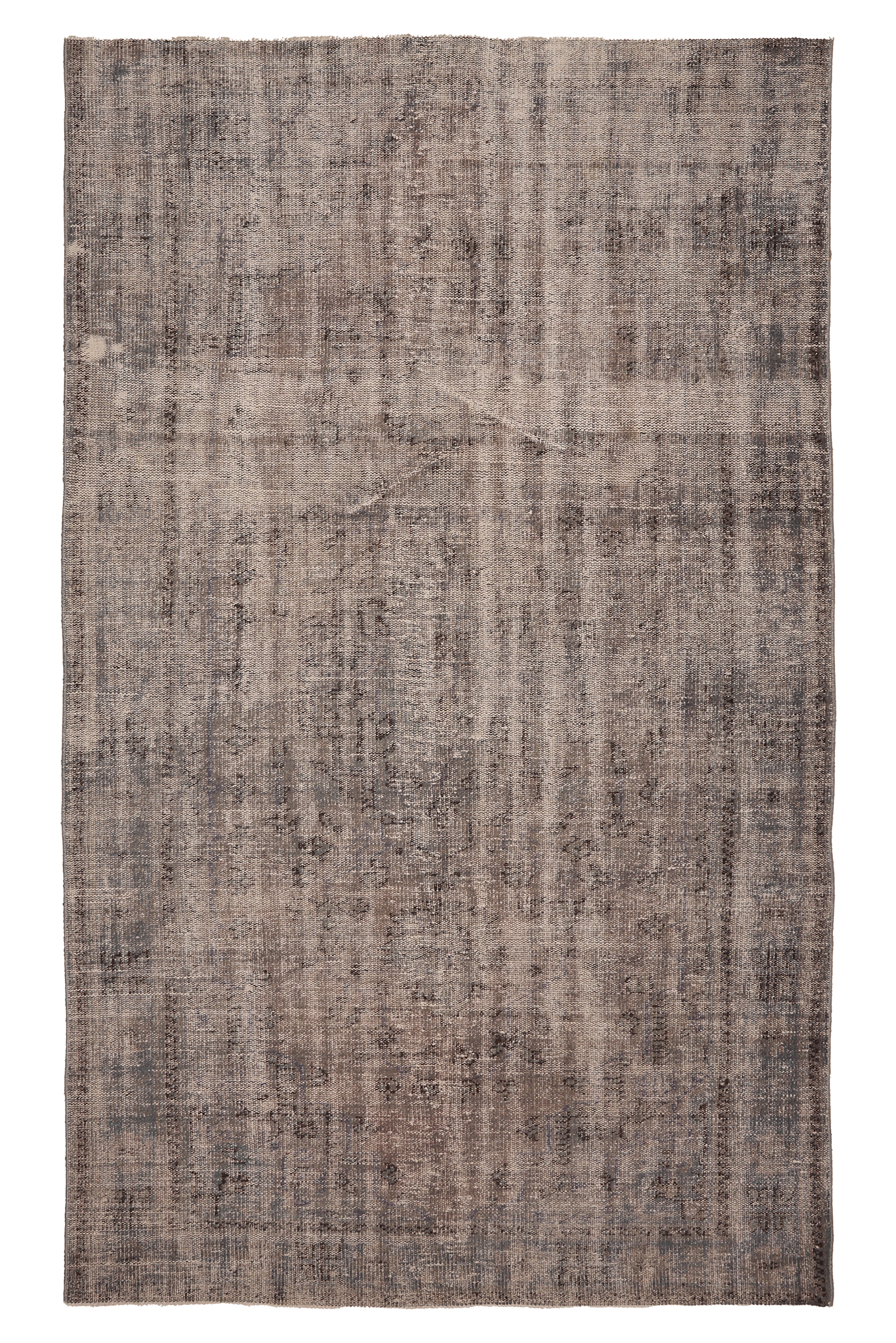 Vintage Manisa Turkish Area Rug 5x9 ft — Gray & Brown minimalist