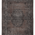 Vintage Isparta Turkish Area Rug 5x8 ft — Gray & Brown Overdyed