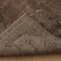 Vintage Isparta Turkish Area Rug 5x8 ft — Gray & Brown Overdyed
