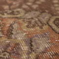 Vintage Isparta Turkish Area Rug 5x9 ft — Orange & Brown Floral
