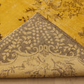 Vintage Isparta Turkish Area Rug 5x9 ft — Yellow & Brown Floral