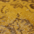 Vintage Isparta Turkish Area Rug 5x9 ft — Yellow & Brown Floral