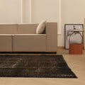 Vintage Isparta Turkish Area Rug 6x9 ft — Gray & Brown Overdyed