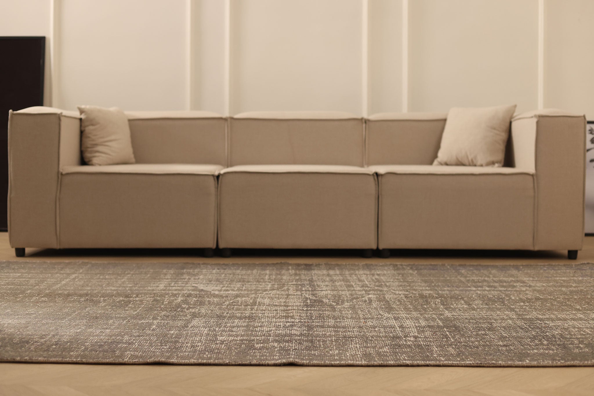Vintage Manisa Turkish Area Rug 6x9 ft — Gray & Brown Overdyed