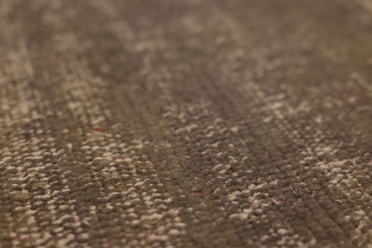 Vintage Manisa Turkish Area Rug 6x9 ft — Gray & Brown Overdyed