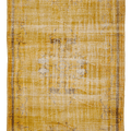 Vintage Manisa Turkish Area Rug 5x8 ft — Yellow & Brown Distressed