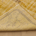Vintage Manisa Turkish Area Rug 5x8 ft — Yellow & Brown Distressed