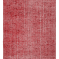Vintage Isparta Turkish Area Rug 6x9 ft — Red Overdyed (No. 39560)