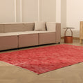 Vintage Isparta Turkish Area Rug 6x9 ft — Red Overdyed (No. 39560)