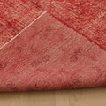 Vintage Isparta Turkish Area Rug 6x9 ft — Red Overdyed (No. 39560)