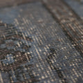 Vintage Isparta Turkish Area Rug 5x8 ft — Gray & Blue Overdyed
