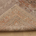 Vintage Isparta Turkish Area Rug 5x8 ft — Beige & Orange Floral