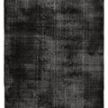 Vintage Isparta Turkish Area Rug 6x9 ft — Gray Overdyed (No. 39563)