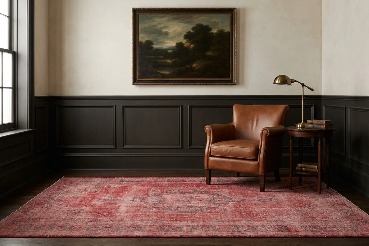 Turkish Area Rug in a styled room