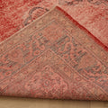 Vintage Isparta Turkish Area Rug 6x9 ft — Red & Gray Overdyed