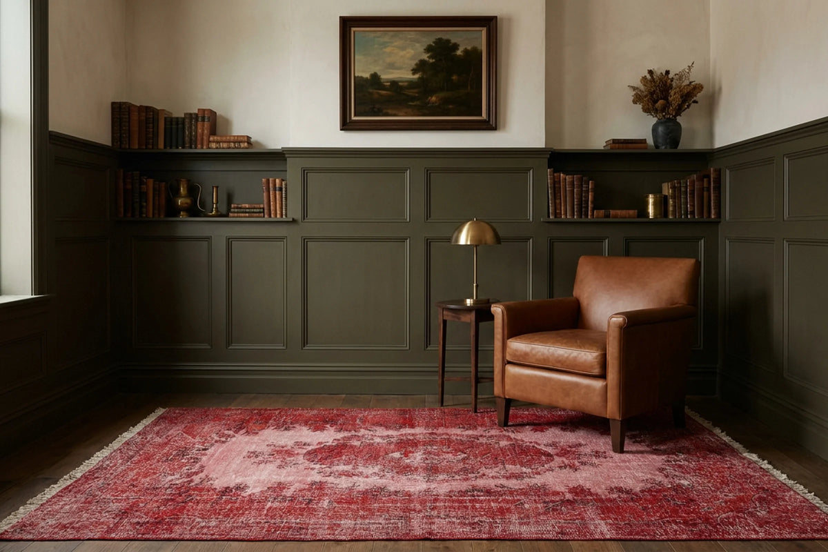 Turkish Area Rug in a styled room