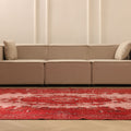 Vintage Isparta Turkish Area Rug 6x9 ft — Red & Pink Overdyed