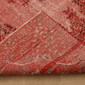 Vintage Isparta Turkish Area Rug 6x9 ft — Red & Pink Overdyed