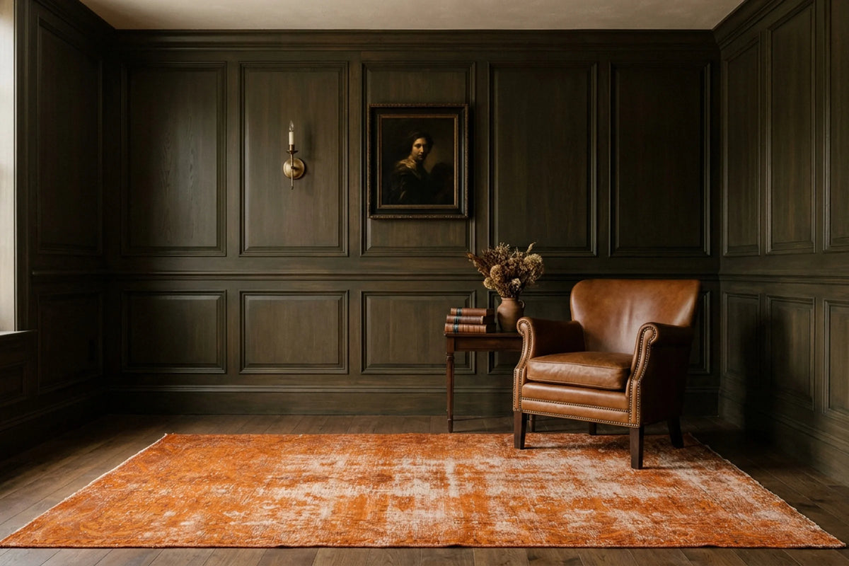 Turkish Area Rug in a styled room
