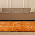 Vintage Manisa Turkish Area Rug 6x9 ft — Orange Overdyed (No. 39567)