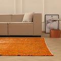 Vintage Manisa Turkish Area Rug 6x9 ft — Orange Overdyed (No. 39567)