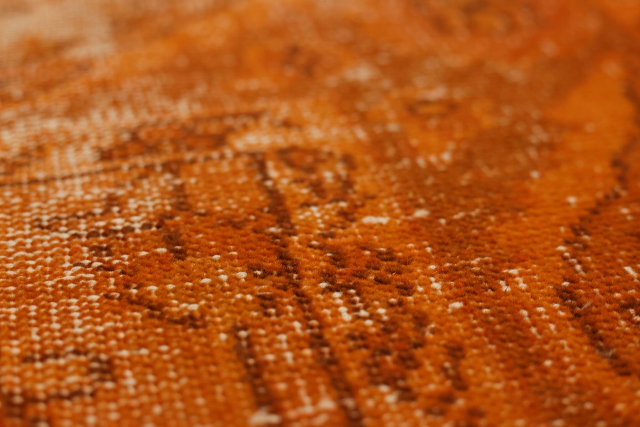 Vintage Manisa Turkish Area Rug 6x9 ft — Orange Overdyed (No. 39567)