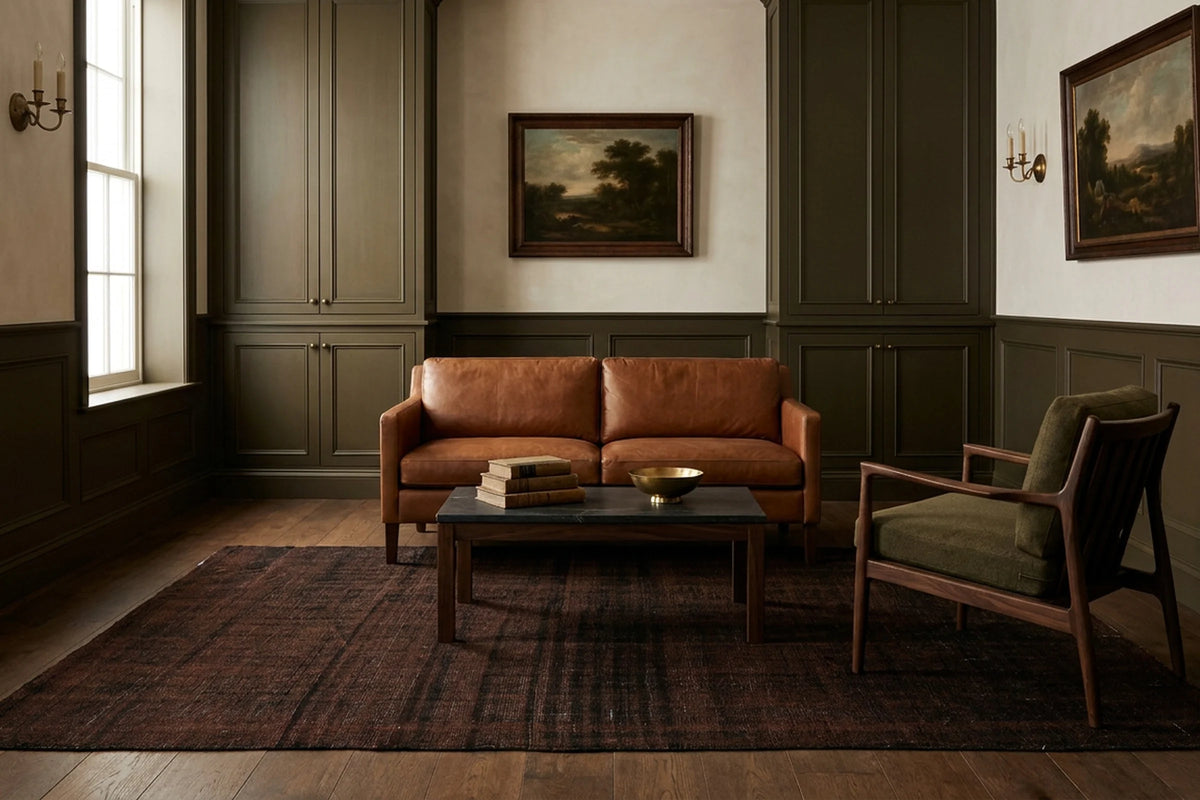 Turkish Area Rug in a styled room