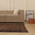 Vintage Manisa Turkish Area Rug 5x9 ft — Brown minimalist