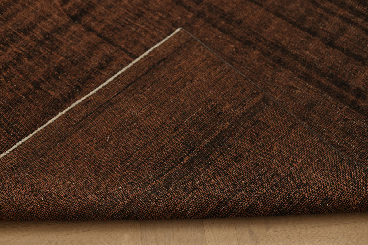 Vintage Manisa Turkish Area Rug 5x9 ft — Brown minimalist