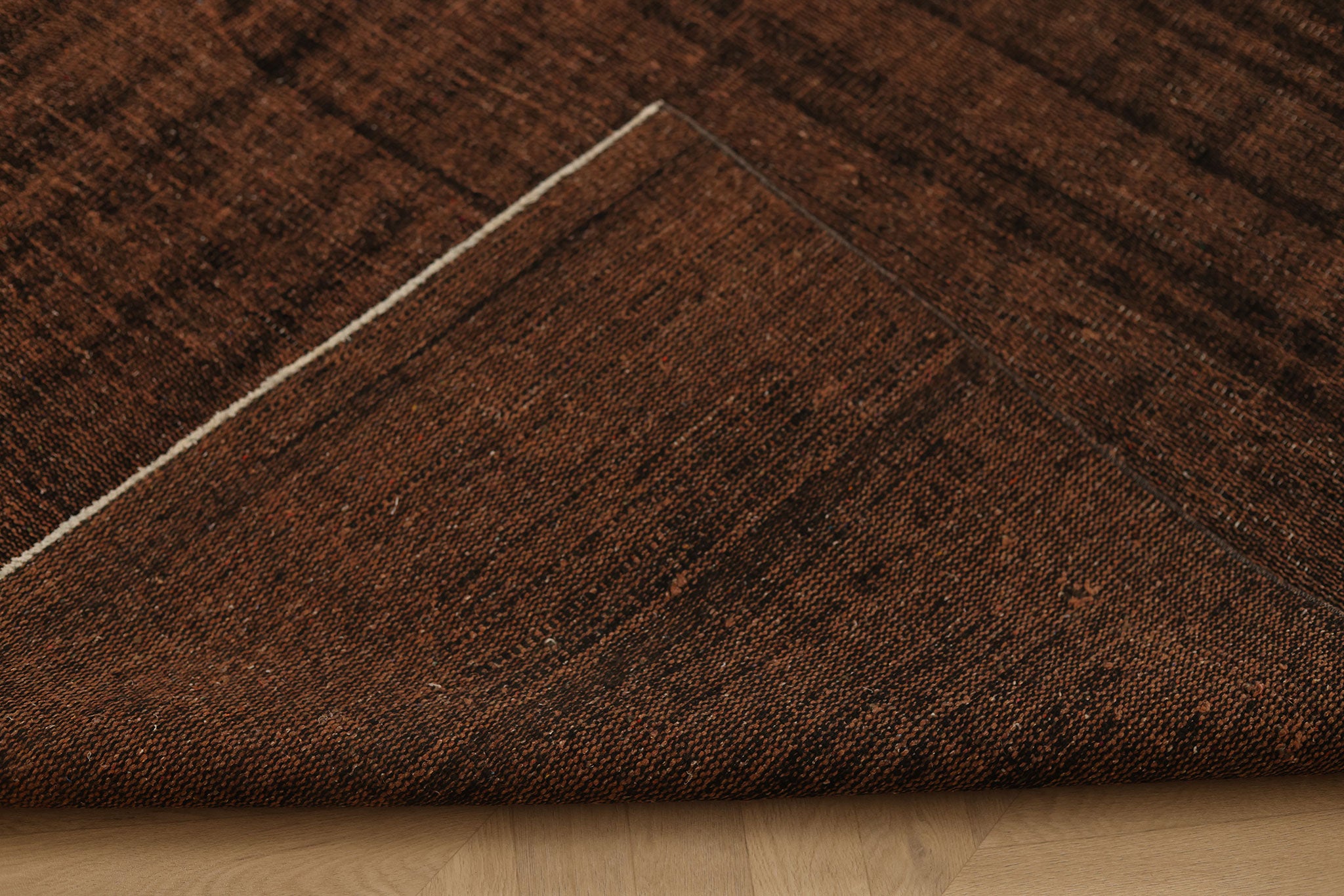 Vintage Manisa Turkish Area Rug 5x9 ft — Brown minimalist