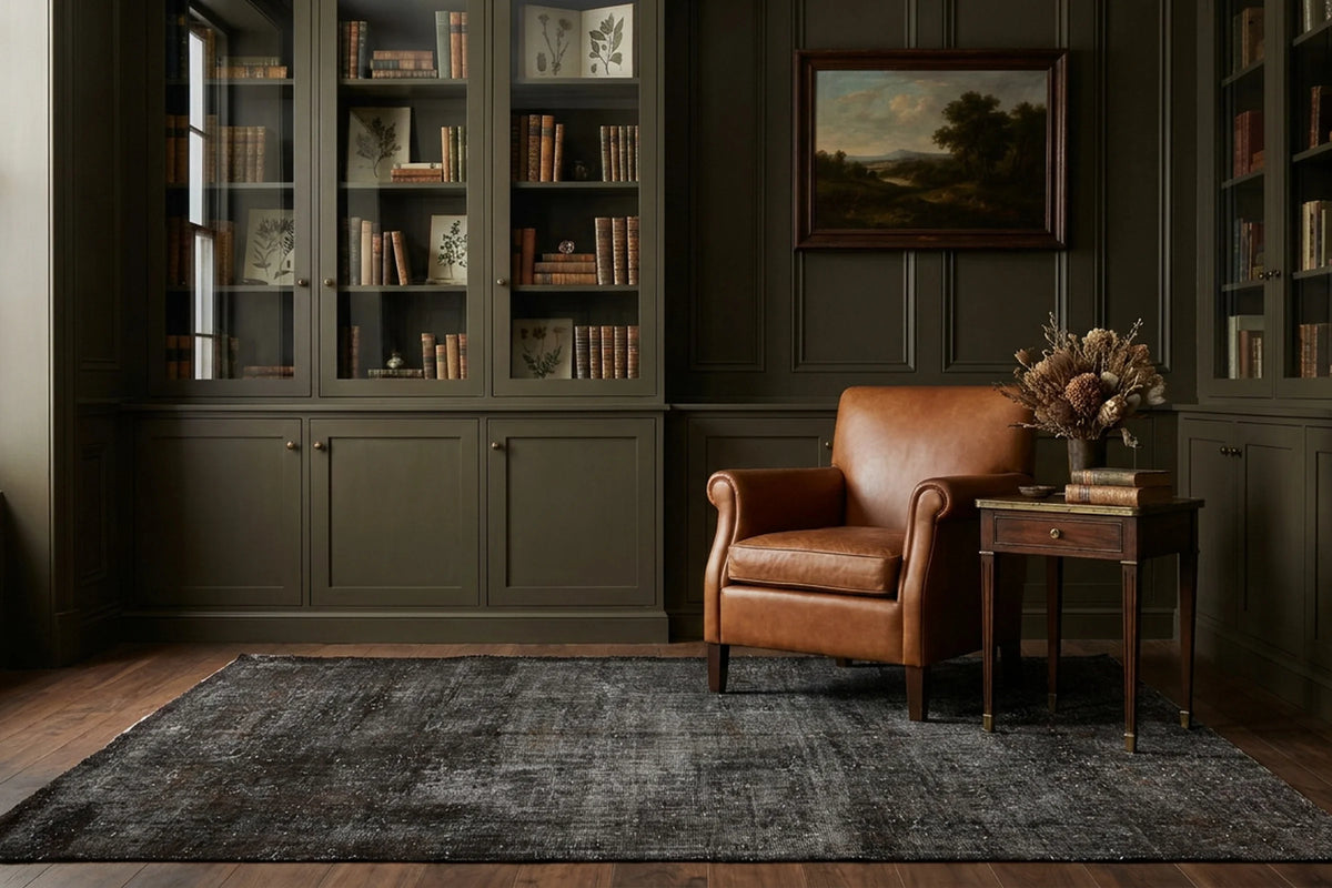 Turkish Area Rug in a styled room
