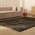 Vintage Isparta Turkish Area Rug 6x9 ft — Gray Overdyed (No. 39569)