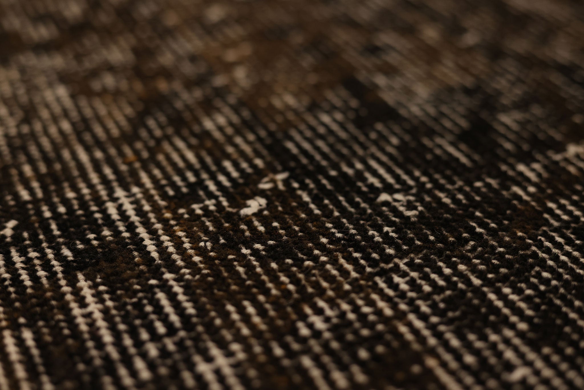 Vintage Isparta Turkish Area Rug 6x9 ft — Gray Overdyed (No. 39569)