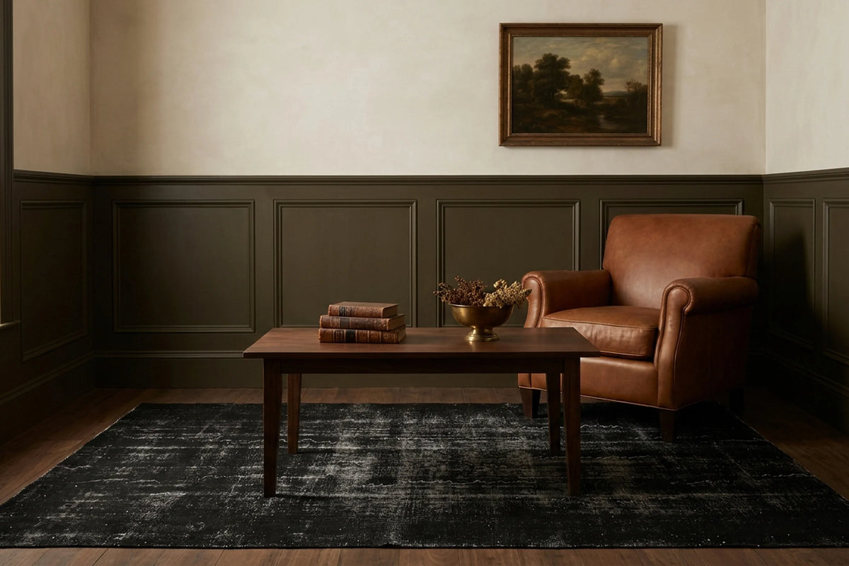 Turkish Area Rug in a styled room
