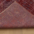 Vintage Isparta Turkish Area Rug 5x9 ft — Red Overdyed (No. 39571)