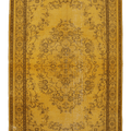 Vintage Isparta Turkish Area Rug 6x9 ft — Yellow & Brown Floral