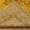 Vintage Isparta Turkish Area Rug 6x9 ft — Yellow & Brown Floral