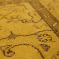 Vintage Isparta Turkish Area Rug 6x9 ft — Yellow & Brown Floral