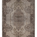 Vintage Isparta Turkish Area Rug 5x8 ft — Beige & Green Floral (No. 39575)