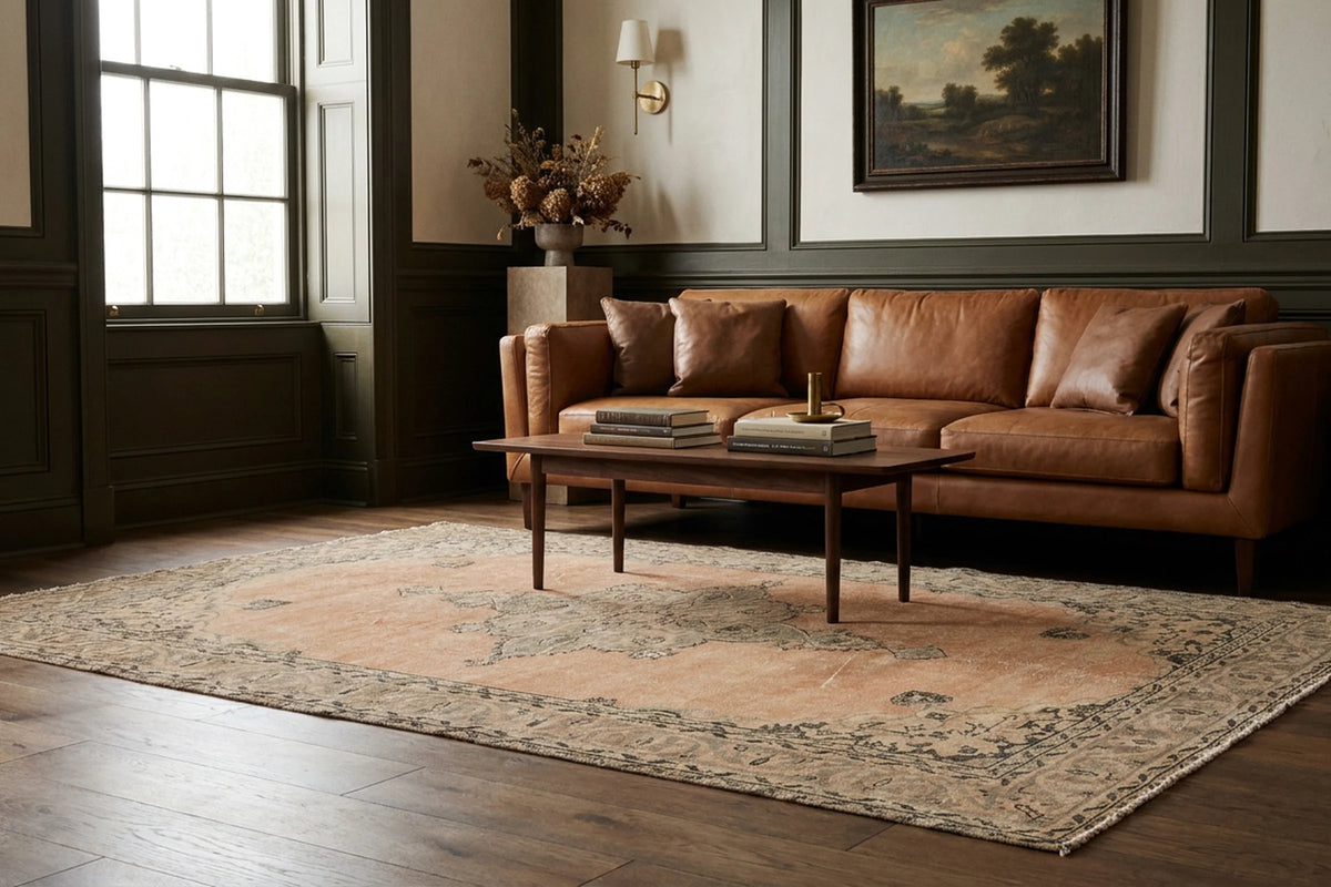Turkish Area Rug in a styled room