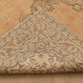Vintage Isparta Turkish Area Rug 6x9 ft — Beige & Brown Floral (No. 39577)