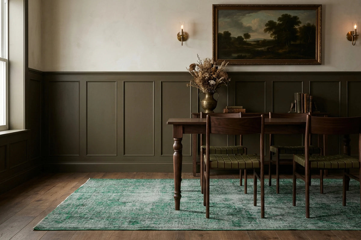 Turkish Area Rug in a styled room