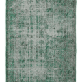 Vintage Isparta Turkish Area Rug 5x8 ft — Green & Gray Overdyed