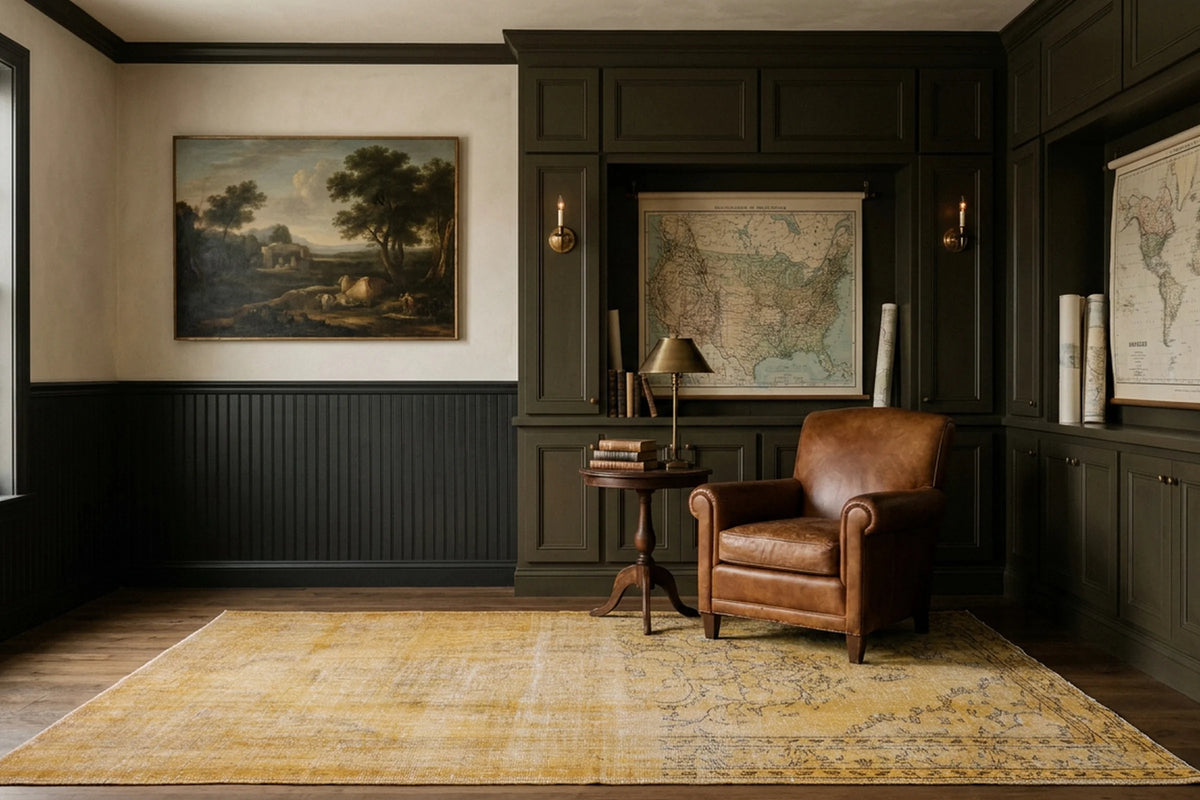 Turkish Area Rug in a styled room