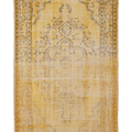 Vintage Manisa Turkish Area Rug 5x9 ft — Yellow Overdyed