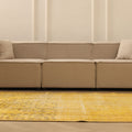 Vintage Manisa Turkish Area Rug 5x9 ft — Yellow Overdyed