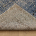 Vintage Isparta Turkish Area Rug 6x8 ft — Blue & Gray Overdyed